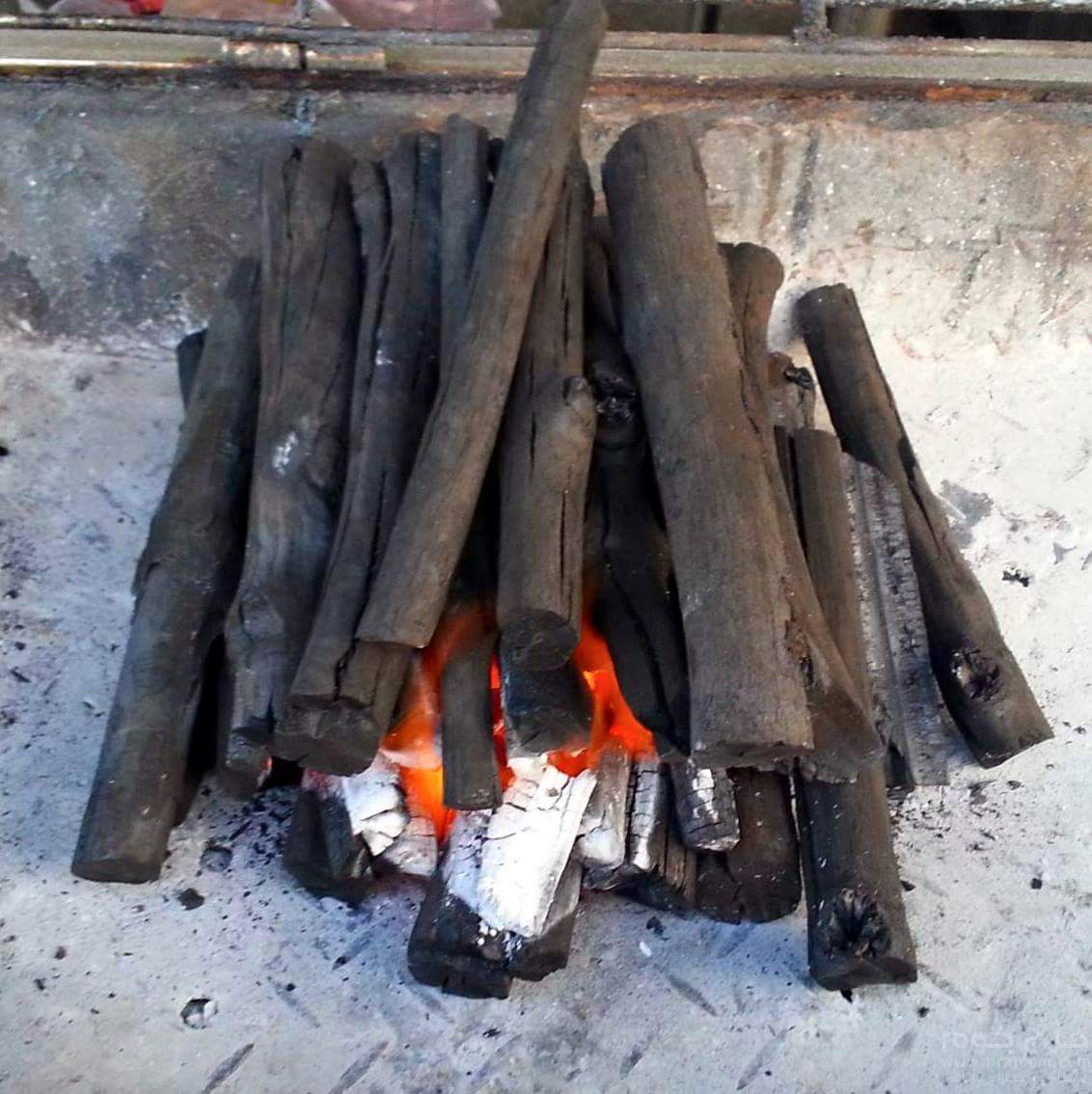 فحم جزورين فاخر من أجل الشواء